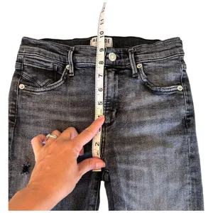 AGOLDE Sophie Skinny‎ Jeans Size 25 Silence Distressed Stretch Black Gray Jeans thumbnail 8