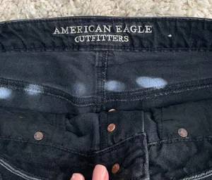 American Eagle Black Button Up Jean Skirt thumbnail 3