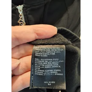 Bebe Short Zip Up Hoodie Y2K Style Womens L Black White Stripe Rhinestone Logo thumbnail 8