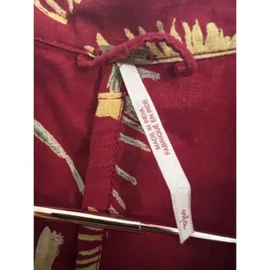 Free‎ People Women's Malibu Romper Size S Red Tropical Palm Print Short Sleeve thumbnail 6
