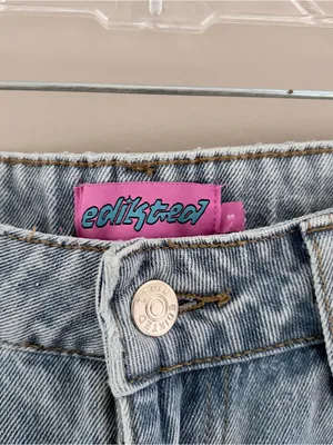 Edikted Light Wash Wide Leg Baggy Jeans Size S Low Rise Y2K Skater Denim thumbnail 2