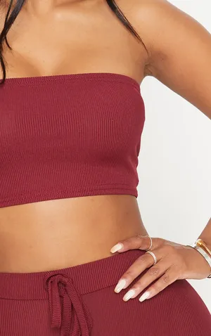 Pretty Little Thing Burgundy Bandeau thumbnail 3