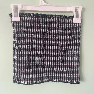 Brandy Melville John Galt Cleo Gingham Smocked Tube Tank Top thumbnail 2