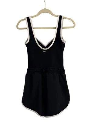 Abercrombie YPB Motiontek Hybrid Black White Onesie Size Women's XS thumbnail 3