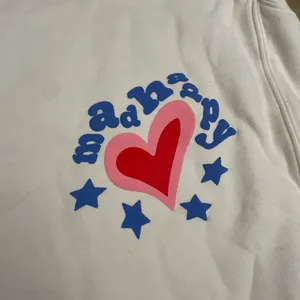 MADHAPPY HEART WHITE SWEATSHIRT SZ MEDIUM M thumbnail 7