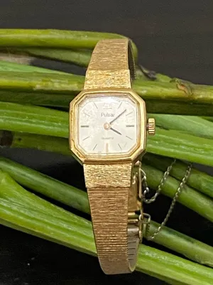 Vintage PULSAR V230-5330 Metal Bezel Stainless Steel Japan Movement Gold Watch thumbnail 1