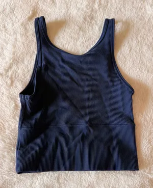 Navy Lululemon Open Back Tank  thumbnail 1