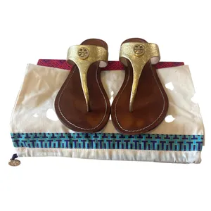 Tory Burch Cameron Gold‎ Leather Sandals 9.5 thumbnail 6