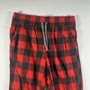 Aerie Women’s Small Red Black Buffalo Plaid Pajama Lounge Jogger Pants thumbnail 5