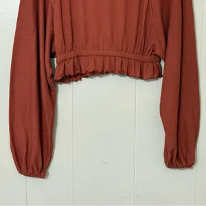 Free People Beach 2 Piece Lounge Set Small Terracotta Ribbed Crop Top Mini Skirt thumbnail 10