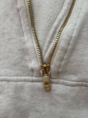 grey and gold half zip Gray Size M thumbnail 5