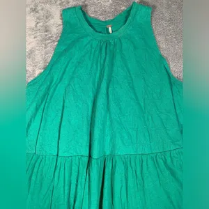 Free people green tunic/mini dress medium thumbnail 2