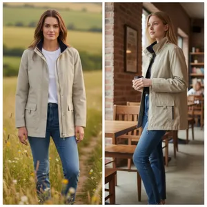 Mackintosh‎ Beige Jacket Women's Size M Outerwear Rain Coat Chore Barn Jacket thumbnail 2