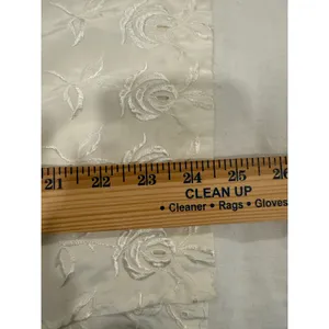 Women's Straight & Pencil Skirt White Floral Embroidered Elastic Waist Pull On thumbnail 6