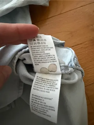 American Eagle Outfitters Light Blue Denim Button-Down Shirt Size L Boyfriend thumbnail 6