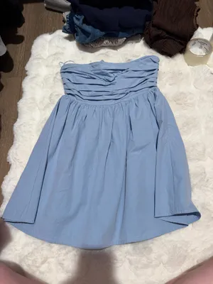 Boutique Blue Strapless Dress thumbnail 2