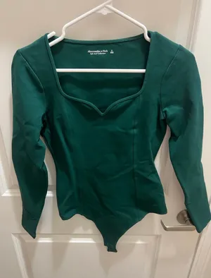Green Abercrombie Bodysuit Long Sleeve thumbnail 1