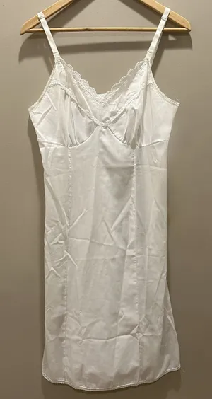Vintage White Slip Dress thumbnail 1