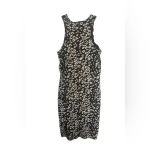 EXPRESS Black And Cream Floral Midi Tank Dress Women Size Large thumbnail 2