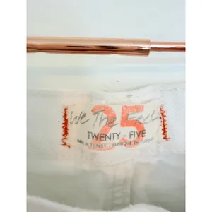 Free People Jeans Women 25 White Straight‎ Leg We Denim Raw Hem Distressed thumbnail 5