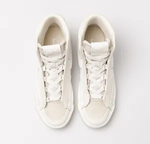 Nike Blazer Victory Mid Lace Up Leather Sneakers Summit White Light Cream DR2948 thumbnail 2