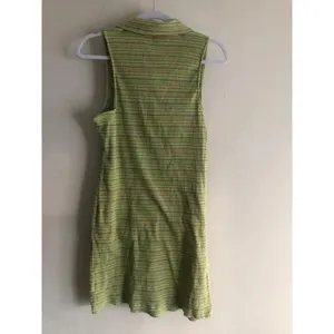 Women’s Polo Dress, Sleeveless Bodycon green striped - Size L thumbnail 2