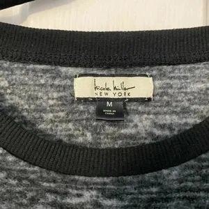 Nicole Miller New York‎ Womens Space Dye Marl Sweatshirt Grey Black Medium thumbnail 3