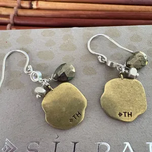Silpada Bronze and Sterling Silver Coin Dangle Earrings thumbnail 3