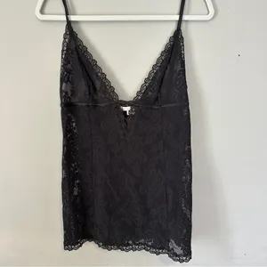 Victoria's Secret Black Lace Chemise Slip Dress Y2K thumbnail 5