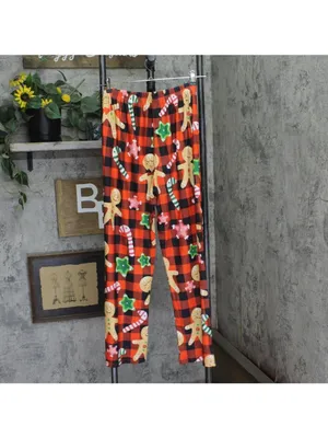 NWT cheibear Long Sleeve Merry Christmas Holiday Pajama Lounge Set Black / Red M thumbnail 5