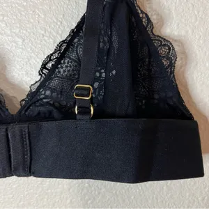 Lively black lace triangle bralette NEW L thumbnail 4