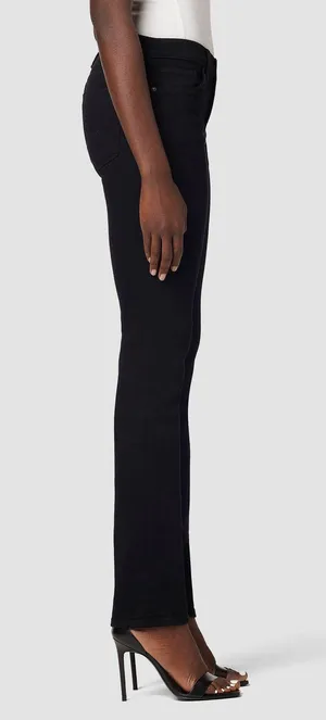 HUDSON Natalie Mid Rise Super Skinny Ankle Size 25 Black Raw Hem Jeans thumbnail 3