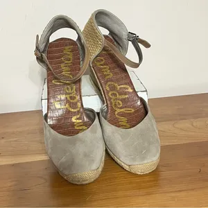 Women’s Sam‎ Edelman Harmony Suede Espadrille Wedge Size 10M thumbnail 3