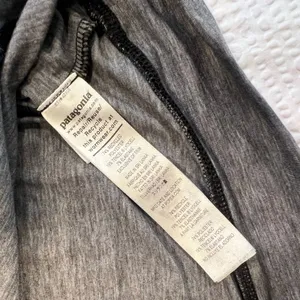 Patagonia dark gray twisted back long sleeve top for women size M thumbnail 4