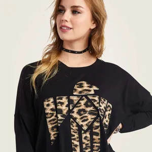 Ariat Black Top with Leopard Print Design thumbnail 1