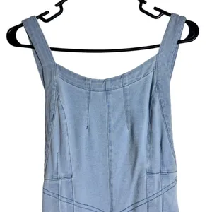NWOT EXLURA Women’s Loose Fit Wide Leg Denim Overalls –‎ Medium thumbnail 9