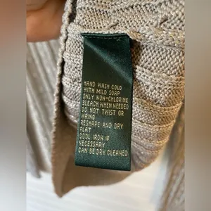 Lauren Ralph Lauren Metallic Sliver Cable Knit Sweater thumbnail 5