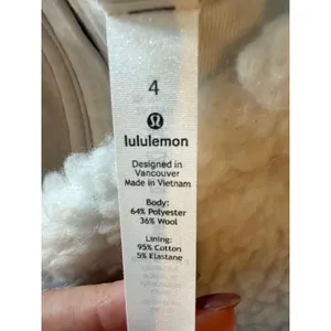 Lululemon Wool Whenever Crew Women 4 Gray‎ Vapor Sherpa Fleece Pullover Gorpcore thumbnail 9