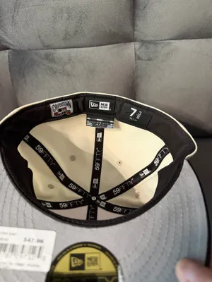 New Era Philadelphia Phillies 59Fifty Fitted Hat 7 3/8 Cream With Leather Brim (NWD) thumbnail 4