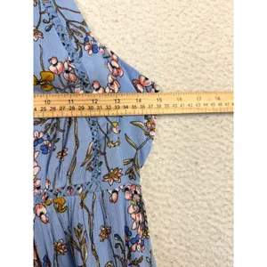 Anthropologie Abel the Label Dress Small Blue Floral Halter Sundress Crochet Cottage Fairy thumbnail 5