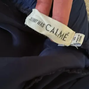 Johnny Was Calme Womens Cropped Palazzo Pants Navy XS thumbnail 4