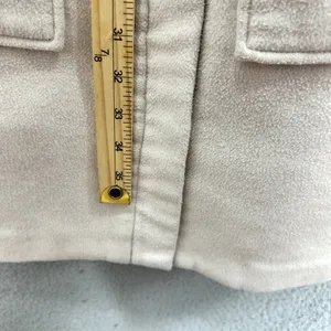 Thakoon Collective OverCoat Womens Small‎ Ivory Wool Blend Pocket Front Luxury thumbnail 6