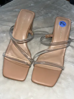BCBGeneration Scrappy Nude Block Heels thumbnail 1