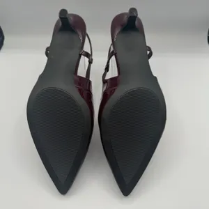 Apt 9 Keerah Wine Size 8.5 M Shoes Patent Leather Strappy Pointed Toe 2.5" Heel thumbnail 8