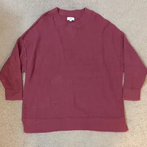 Women’s Aerie XL Oversized Burgundy Crewneck Sweater thumbnail 1