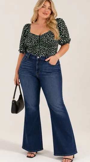 Hudson Heidi High Rise Flare Jeans Womens 32 Blue Dark Wash Denim Casual Fall thumbnail 1