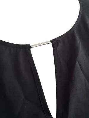 BANANA REPUBLIC Black Silver Long Sleeve Top Size Small NEW NWT thumbnail 2