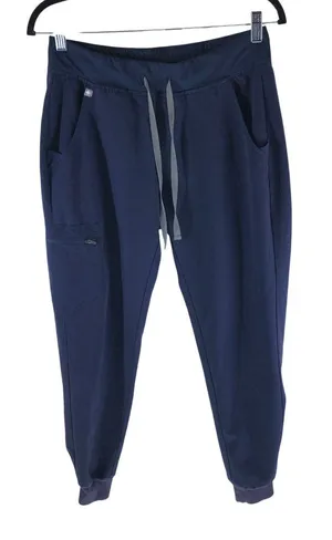 Figs Zamora Jogger Scrub Pants Navy Blue Drawstring Pockets S thumbnail 1