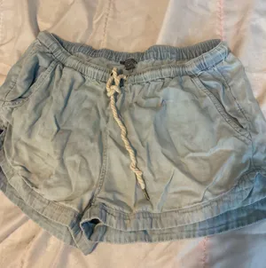 Aerie denim flowy pull on stretch shorts  thumbnail 4