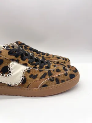 Dolce Vita Notice Stitch Sneakers Dark Leopard Calf Hair Size 9.5 NWOB thumbnail 5